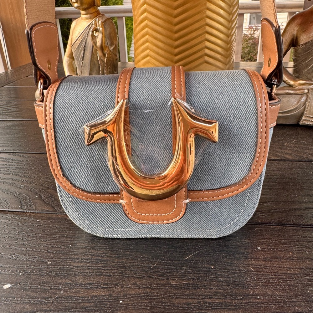 True Religion Denim horse shoe mini bag